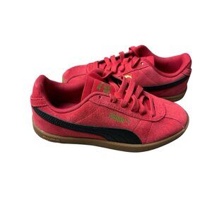Puma Kids Club II Era Suede Sneakers Red Black Gum Size 4